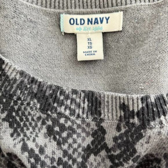 Old Navy Sweater Dress Snake Python Print Long Sleeve - Picture 6 of 8